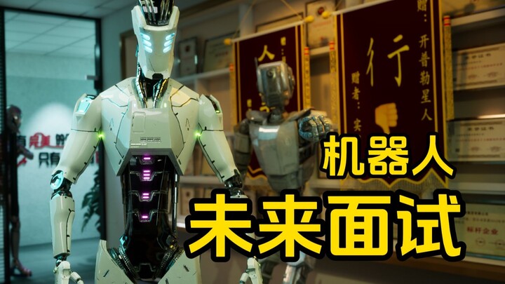 100 tahun kemudian, manusia mulai mewawancarai robot untuk bekerja menggantikan mereka....