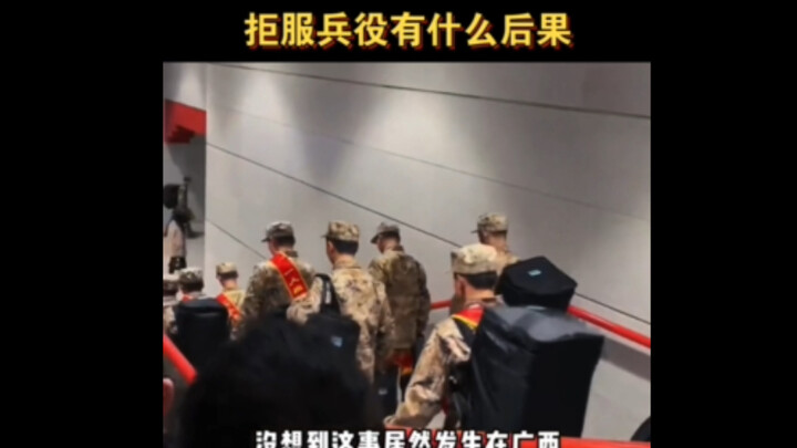 Seorang pria di Liuzhou dihukum karena menolak wajib militer.