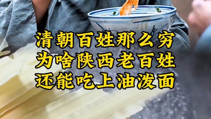 If Qing Dynasty commoners were so poor, how come people in Shaanxi could still afford to eat oil-spl