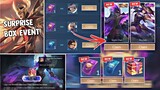 NEW! SURPRISE BOX EVENT FREE COLLECTOR SKIN AND EPIC SKIN + MORE REWARDS! | MOBILE LEGENDS 2023