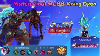 Match Final MLBB Rising Open 🤔🔥 | The Best Gameplay Alpha, Best Build and Emblem Alpha