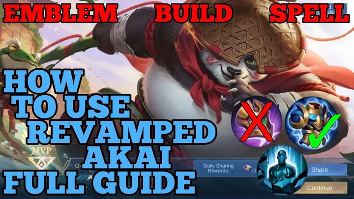 How to use revamped Akai guide & best build mobile legends ml 2022