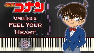 Detective Conan 名探偵コナン Opening 2 - Feel Your Heart - Synthesia Piano Cover / Tutorial