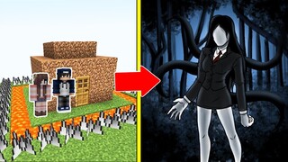 SlenderWoman: Người Đàn Bà Không Mặt Tấn Công Nhà Được Bảo Vệ Bởi bqThanh và Ốc Trong Minecraft