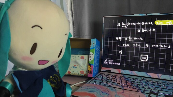 Fufu Studying Hard for Calculus