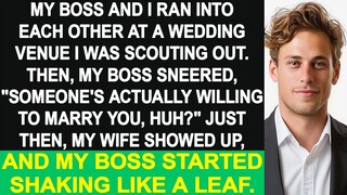 My boss sneered, "Someone's actually willing to marry you?" He started shaking when he saw my wife.