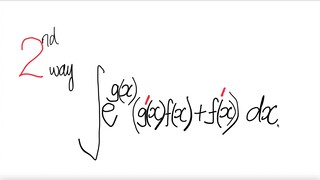 2nd way: exp integral e^g(x) (g'(x)f(x) + f'(x)) dx