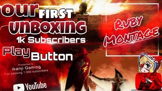 UNBOXING OUR 1K SUBCRIBERS PLAY BUTTON ( RUBY MONTAGE ) ikanji play's / Mobile Legend
