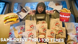 GOING TO THE SAME DRIVE THRU 100 TIMES CHALLENGE?!