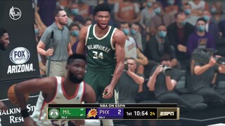 NBA2K21 FINALS I Milwaukee Bucks vs Phoenix Suns I NBA Finals Game 1 I 1st Half Highlights