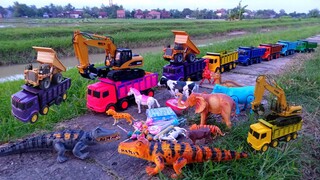 Truk Tronton Panjang Angkut Eksavator Besar Angkut Buaya Sapi Gajah Mining Truck Candy ice Cream