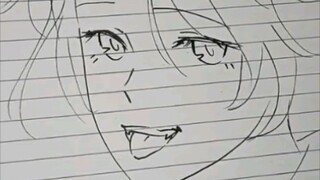 رسم عشوائي على دفتر طالب الفنون!