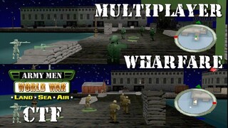 Army Men: World War: Land Sea Air - Multiplayer - Wharfare - CTF (PSX)