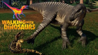 2 WWD Iguanodon vs 2 Utahraptor 2 Allosaurus & Tyrannosaurus Rex - JWE Mods (4K 60FPS)