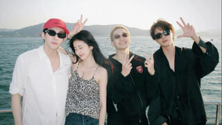 The boys and girls shouted their wishes to the sea! At this moment, the group reached its peak.