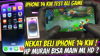 NEKAT BELI IPHONE 14 KW MURAH ! DEMI MAIN ML DAN COBAIN SEMUA GAME : ML, PUBG, FF, GENSIN IMPACT