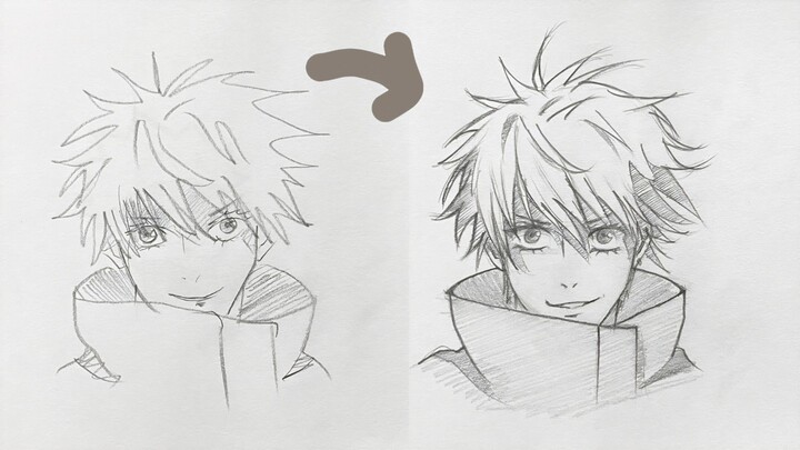 Menggambar anime simple ✍️ Gojo Satoru