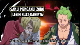 MOMEN DIMANA SANJI MENGAKUI JIKA ZORO LEBIH KUAT DARI DIRINYA