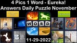 4 Pics 1 Word - Eureka! - 29 November 2022 - Answer Daily Puzzle + Bonus Puzzle