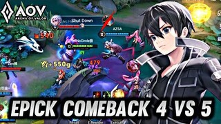 AOV : ALLAIN/KIRITO GAMEPLAY | EPICK COMEBACK - ARENA OF VALOR