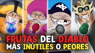 Las 10 FRUTAS más INUTILES o PEORES en ONE PIECE (FRUTAS del DIABLO)
