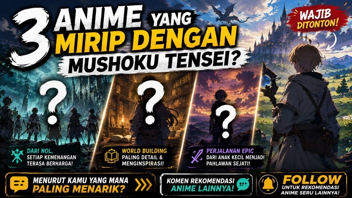 3 Anime Yang Mirip Dengan Anime Mushoku Tensei!