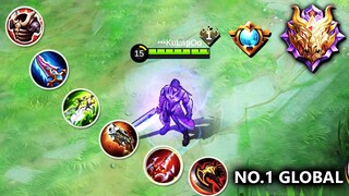 NUMBAH 1 GLOBAL ALUCARD BUILD | MOBILE LEGENDS