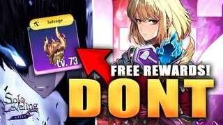 AVOID THESE HUGE TRAPS!!!! NEW FREE REWARDS!! (Solo Leveling Arise)