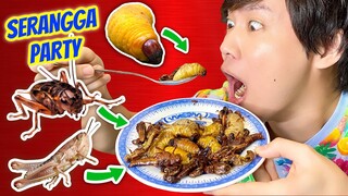 MAKAN ULAT SAGU, BELALANG, JANGKRIK DI INDONESIA!!