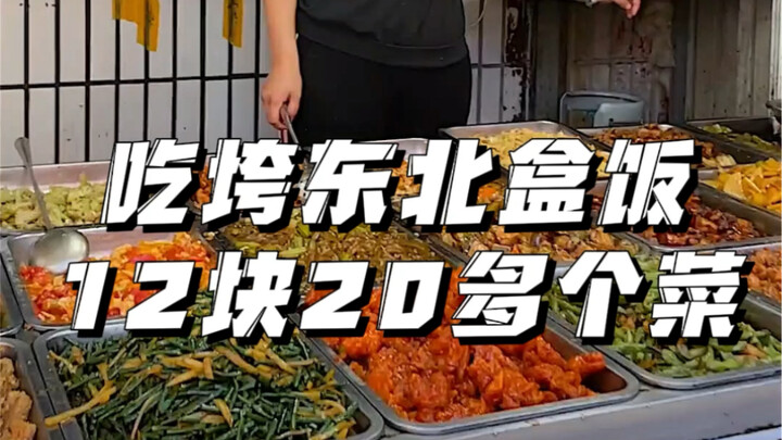 Affordable lunch boxes on the streets of Northeast China with more than 20 dishes for only 12 yuan, 