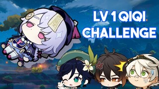 Lv 1 Qiqi Challenge ft. Venti, Zhongli, Bennett (Genshin Impact)