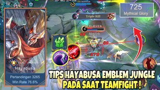 HAYABUSA EMBLEM JUNGLE SUSAH? TIPS MASUK WAR SAAT TEAM FIGHT ! Stenly Hayabusa Gameplay !