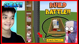 BUILD BATTLE  RUMAH 3X3 BLOCK !! TAPI ATUN PAKE CHEAT "KECIL" !! Feat @sapipurba  Minecraft