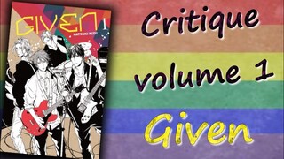 [Critique Manga volume 1] Given (éditions taifu)