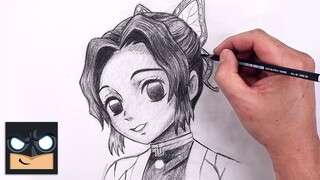 How To Draw Shinobu | Demon Slayer Sketch Art Lesson (Step by Step)