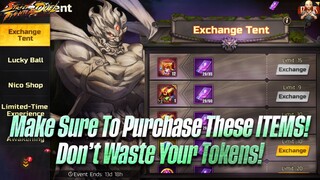 [SF: Duel] - Guild Effigy Exchange Tent! What Items to Prioritize based on your progression!