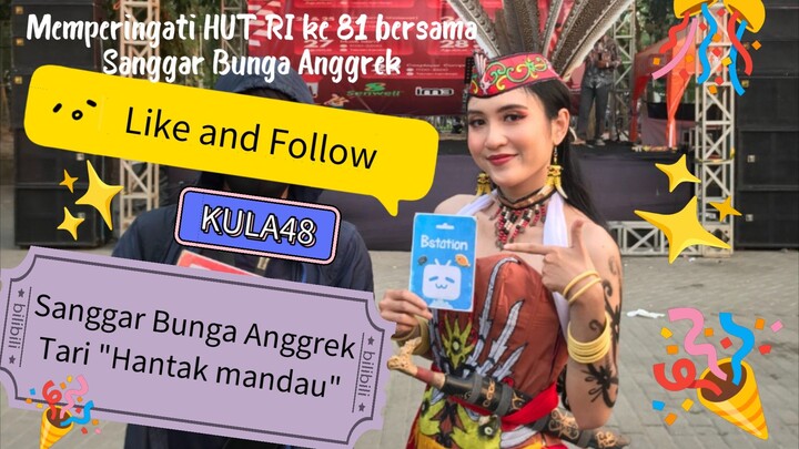 Memerintahkan HUT RI ke 81 bersama Sanggar Bunga Anggrek, Tari "Hantak mandau" di Borneo Market Day