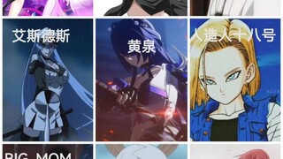 九个女角色实力从强到弱排序。