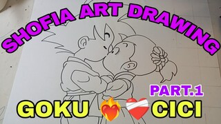 menggambar  GOKU DAN CICI PART.1