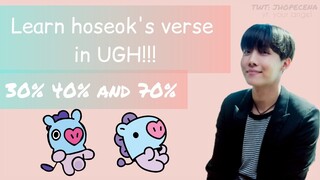 How to rap JHOPE's part in "UGH" EASY LYRICS (50% SLOWMO TUTORIAL)