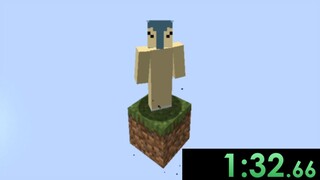 I decided to speedrun one block minecraft and completely lost my sanity