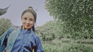 Like reality or fantasy, flying flowers in the mirror dream, beautiful ancient style original choreo