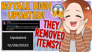 ROYALE HIGH JUST UPDATED! NEW CHANGES! & Things Are Being REMOVED?! 🏰 Roblox Royale High