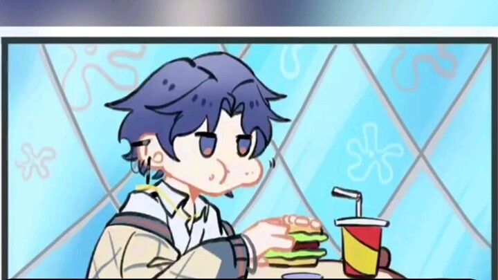 Do you think Qi Yu will eat SpongeBob’s Krabby Patty when he is under the sea?