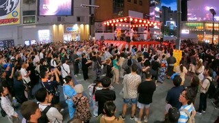 【Kabukicho Bon Odori 2025 Part 1】Pop “Bon Dance” with Taiko & Blue Man Group｜BON ODORI Walk【4K】