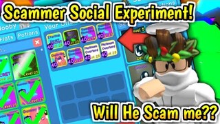 😱HE SCAMMED ME! 😭SCAMMER SOCIAL EXPERIMENT! ROBLOX BUBBLEGUM SIMULATOR!!😳