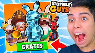 COMPREI EM 100% AS NOVAS SKINS DIAMANTE DA UPDATE DOS RABBIDS NO STUMBLE GUYS!