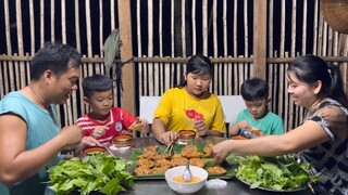 Trúng Mánh Một Ngày Kéo Tép Đem Về Chien Bánh Giá (Bánh Cống)Ngon Hết Sảy |Atml&family T310