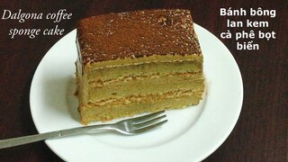 BÁNH BÔNG LAN - Cách làm Bánh Bông Lan Kem Cà Phê Bọt Biển | Tra My Cooking