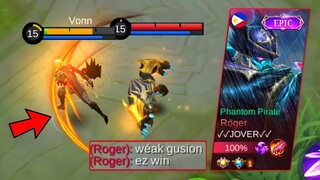 Gusion vs TOP 1 SUPREME ROGER in Ranked Game! Newly Buffed Roger Can DESTROY GUSION?